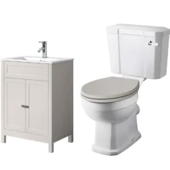 Butler & Rose Catherine Bathroom Suite with Vanity Unit & Close Coupled Toilet (Excluding Seat)