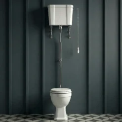 Butler & Rose Catherine Comfort Height High Level Toilet with Pan, Cistern & Flush Pipe