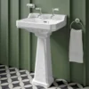 Butler & Rose Catherine 560mm Full Pedestal & Basin - 2 Tap Hole