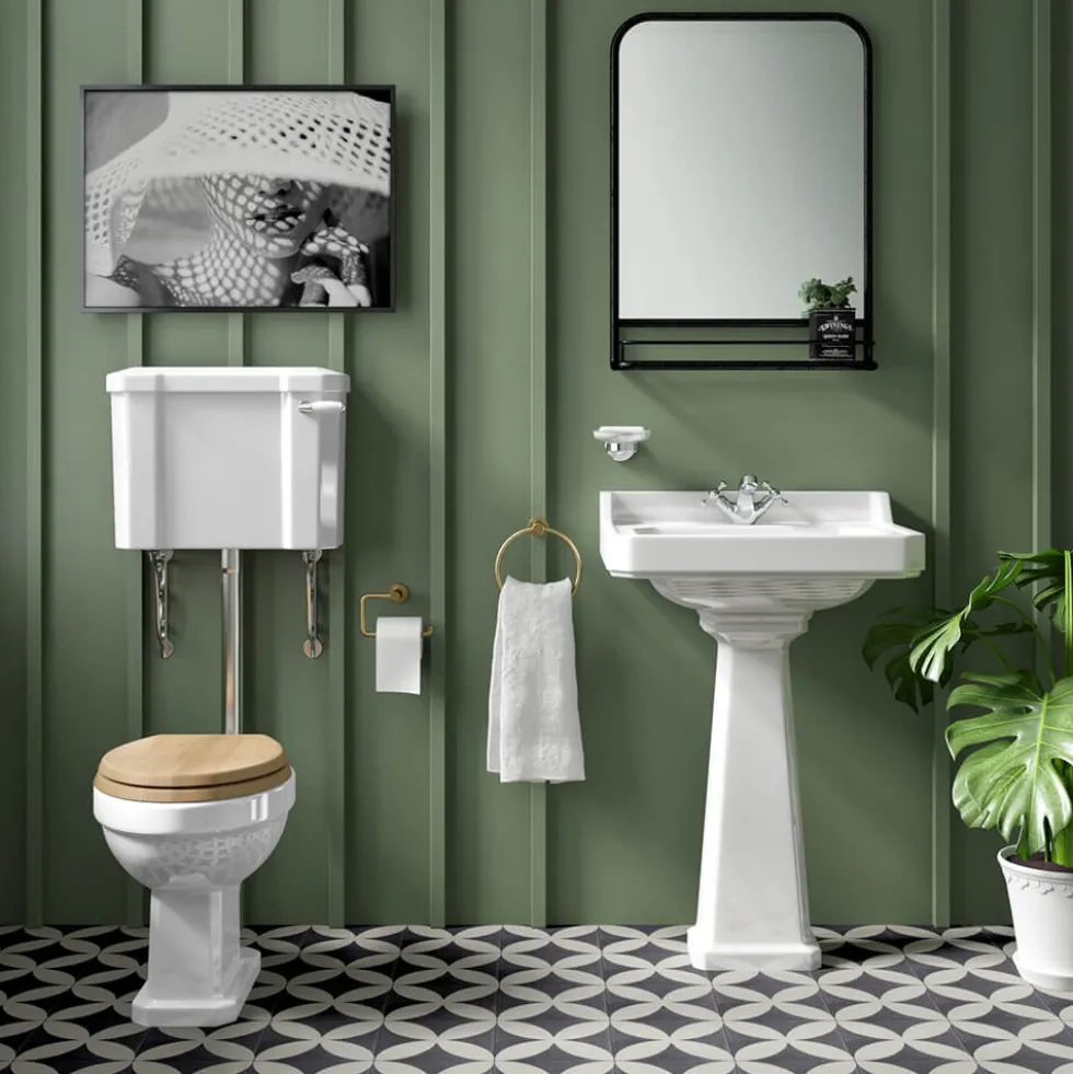 Butler & Rose Catherine 600mm Full Pedestal & Basin - 1 Tap Hole