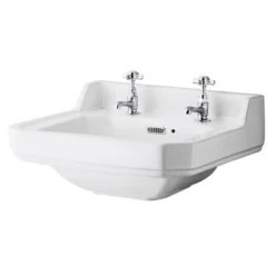 Butler & Rose Catherine 500mm Full Pedestal & Basin - 2 Tap Hole