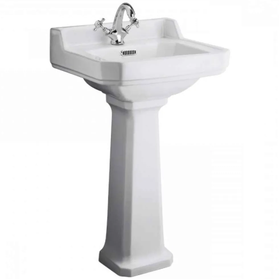 Butler & Rose Catherine 500mm Full Pedestal & Basin - 1 Tap Hole