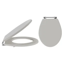 Butler & Rose Catherine Stone Grey Soft Closing Top Fix Toilet Seat
