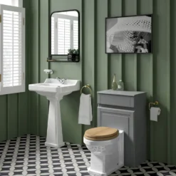 Butler & Rose Catherine Traditional Back to Wall Toilet (Excluding Seat)