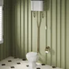 Butler & Rose Catherine Traditional High Level Toilet with Pan, Cistern & Brushed Brass Flush Pipe Set