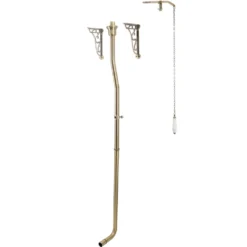 Butler & Rose Catherine Traditional High Level Toilet with Pan, Cistern & Brushed Brass Flush Pipe Set