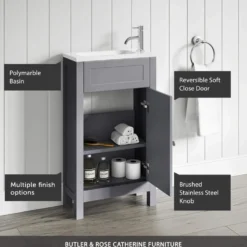 Butler & Rose Catherine Traditional 460mm Cloakroom Vanity Unit with Basin