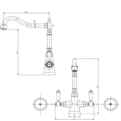 Butler & Rose Cecily Traditional Mono Kitchen Mixer Tap