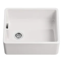Butler & Rose Ceramic Fireclay Belfast Traditional Kitchen Sink with Weir Overflow - 595 x 455mm