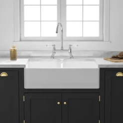 Butler & Rose Ceramic Fireclay Double Belfast Kitchen Sink - 795 x 500mm