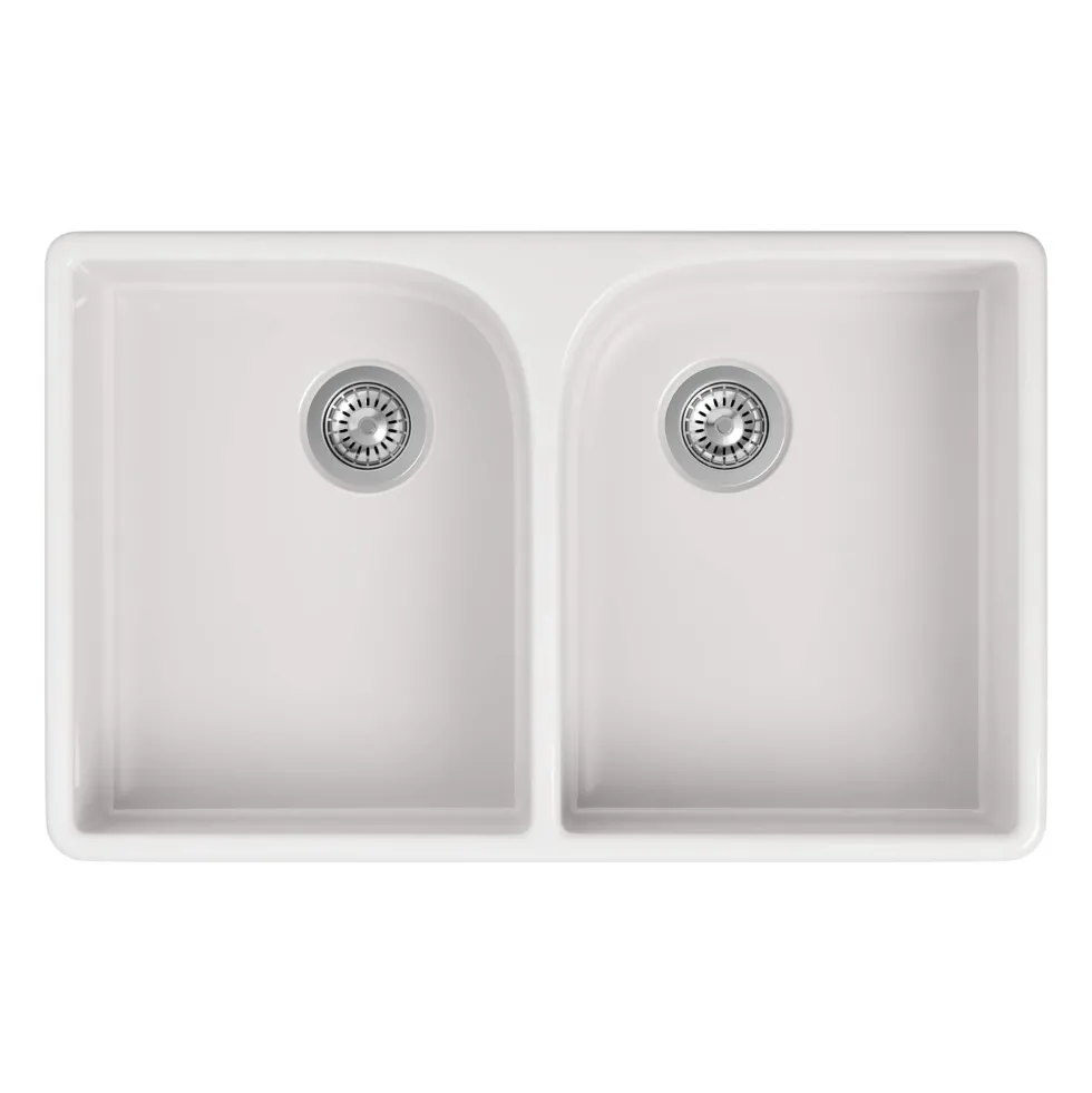 Butler & Rose Ceramic Fireclay Double Belfast Kitchen Sink - 795 x 500mm