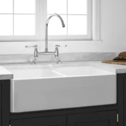 Butler & Rose Ceramic Fireclay Double Belfast Kitchen Sink - 795 x 500mm