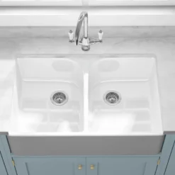 Butler & Rose Ceramic Fireclay Double Belfast Kitchen Sink - 795 x 500mm