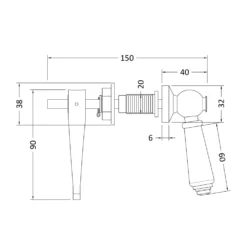 Butler & Rose Ceramic Handle WC Lever