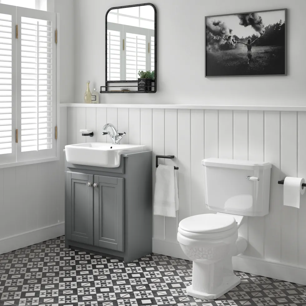 Butler & Rose Darcy Traditional Floorstanding Vanity Unit with Belfast Basin