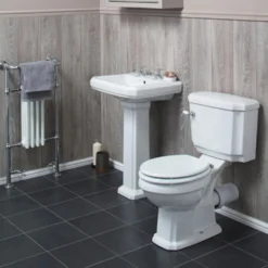Butler & Rose Darcy Traditional 2 Tap Hole 585mm Basin & Full Pedestal
