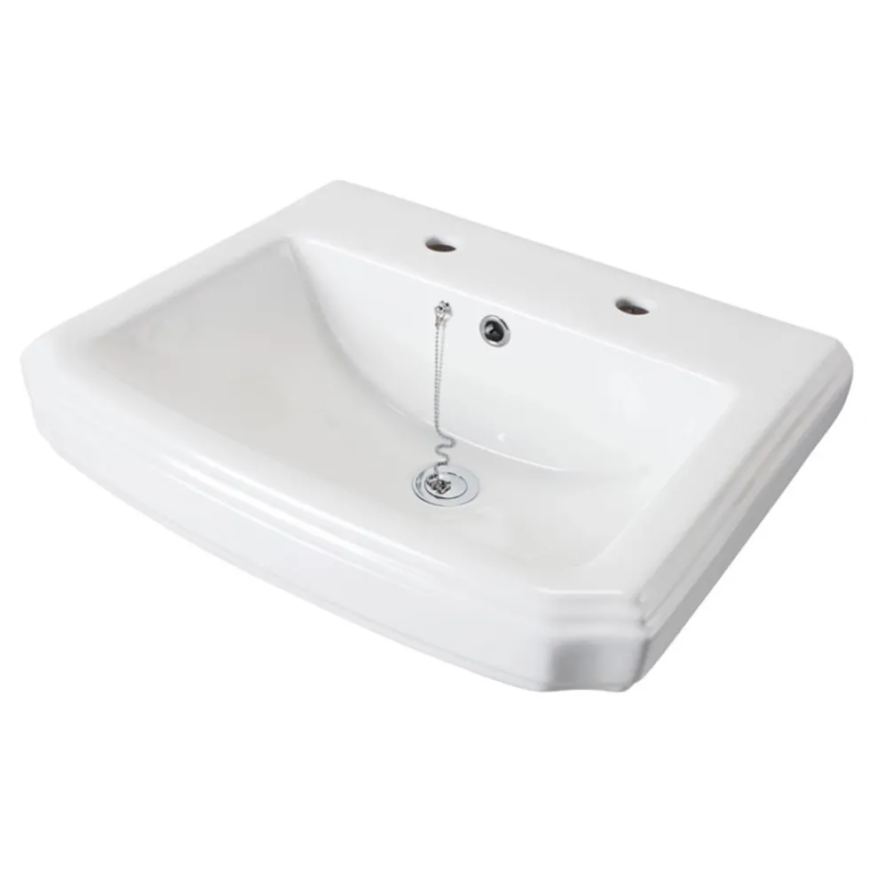 Butler & Rose Darcy Traditional 2 Tap Hole 585mm Basin & Full Pedestal