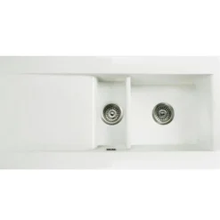 Butler & Rose Dream 1.5 Bowl White Ceramic Fireclay Kitchen Sink & Victoria Traditional Kitchen Mixer Tap