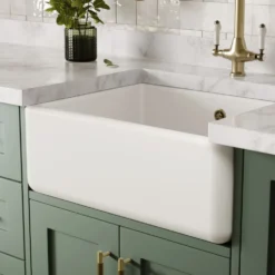 Butler & Rose Heavy Duty Belfast / Butler Ceramic Fireclay Kitchen Sink - 595 x 450mm