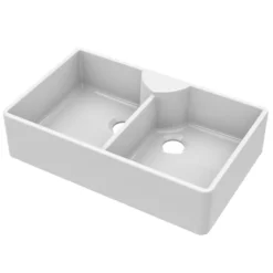 Butler & Rose Large Double Belfast / Butler Ceramic Fireclay Kitchen Sink - 895 x 550mm