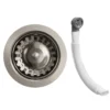 Butler & Rose 90mm Chrome Kitchen Sink Strainer Waste & Round Overflow