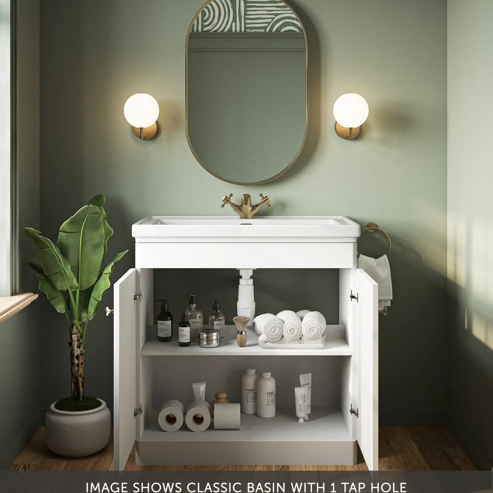 Butler & Rose Ophelia 800mm Floorstanding 2 Door Vanity Unit & Basin