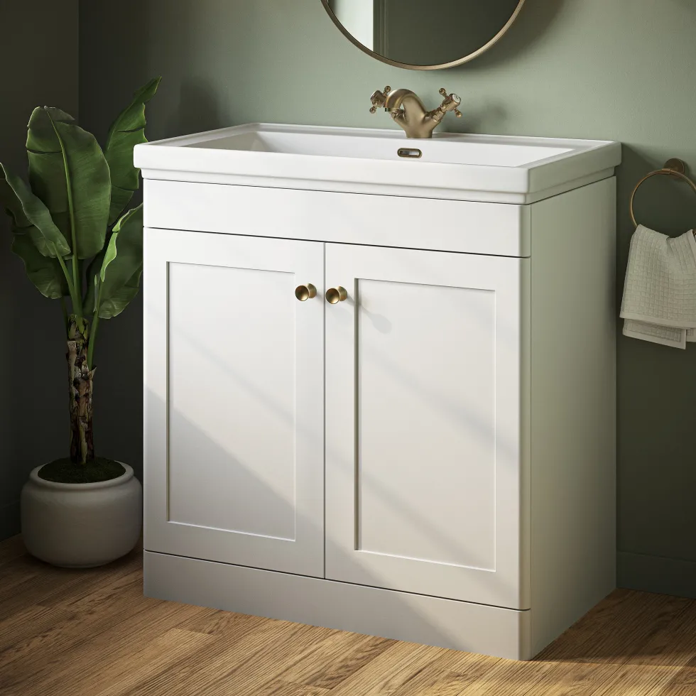 Butler & Rose Ophelia 800mm Floorstanding 2 Door Vanity Unit & Basin