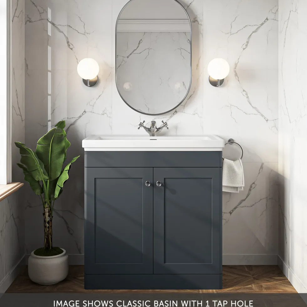 Butler & Rose Ophelia 800mm Floorstanding 2 Door Vanity Unit & Basin