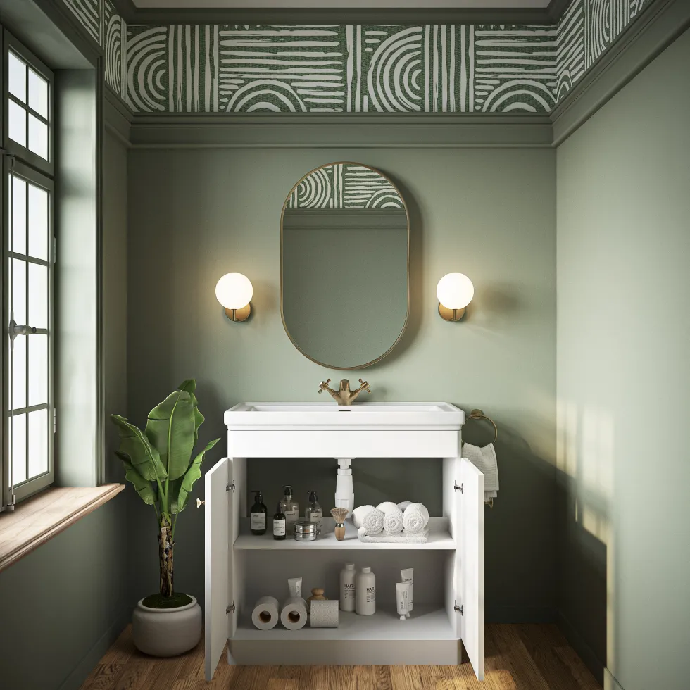 Butler & Rose Ophelia 800mm Floorstanding 2 Door Vanity Unit & Basin
