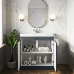 Butler & Rose Ophelia 800mm Floorstanding 2 Door Vanity Unit & Basin
