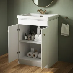 Butler & Rose Ophelia 600mm Floorstanding 2 Door Vanity Unit & Basin