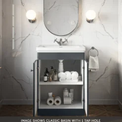 Butler & Rose Ophelia 600mm Floorstanding 2 Door Vanity Unit & Basin