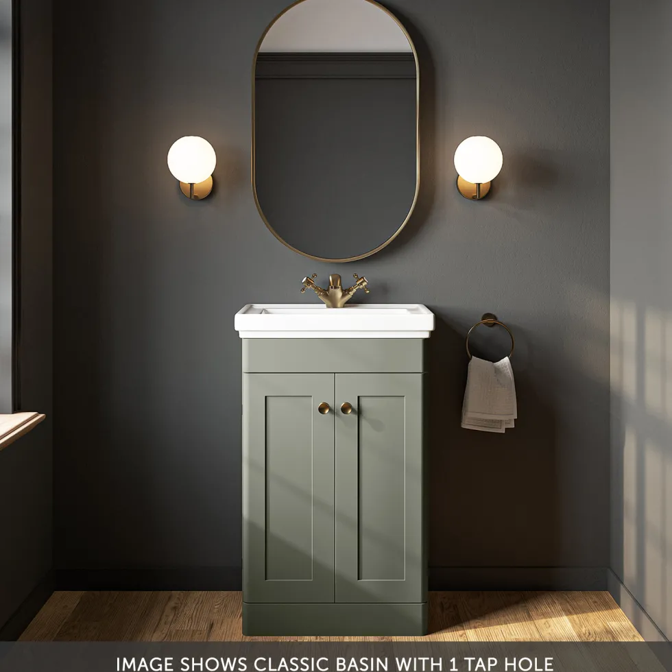 Butler & Rose Ophelia 500mm Floorstanding 2 Door Vanity Unit & Basin