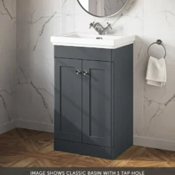 Butler & Rose Ophelia 500mm Floorstanding 2 Door Vanity Unit & Basin