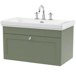Butler & Rose Ophelia 800mm Wall Mounted 1 Drawer Vanity Unit & Basin