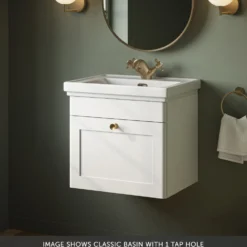 Butler & Rose Ophelia 500mm Wall Mounted 1 Drawer Vanity Unit & Basin