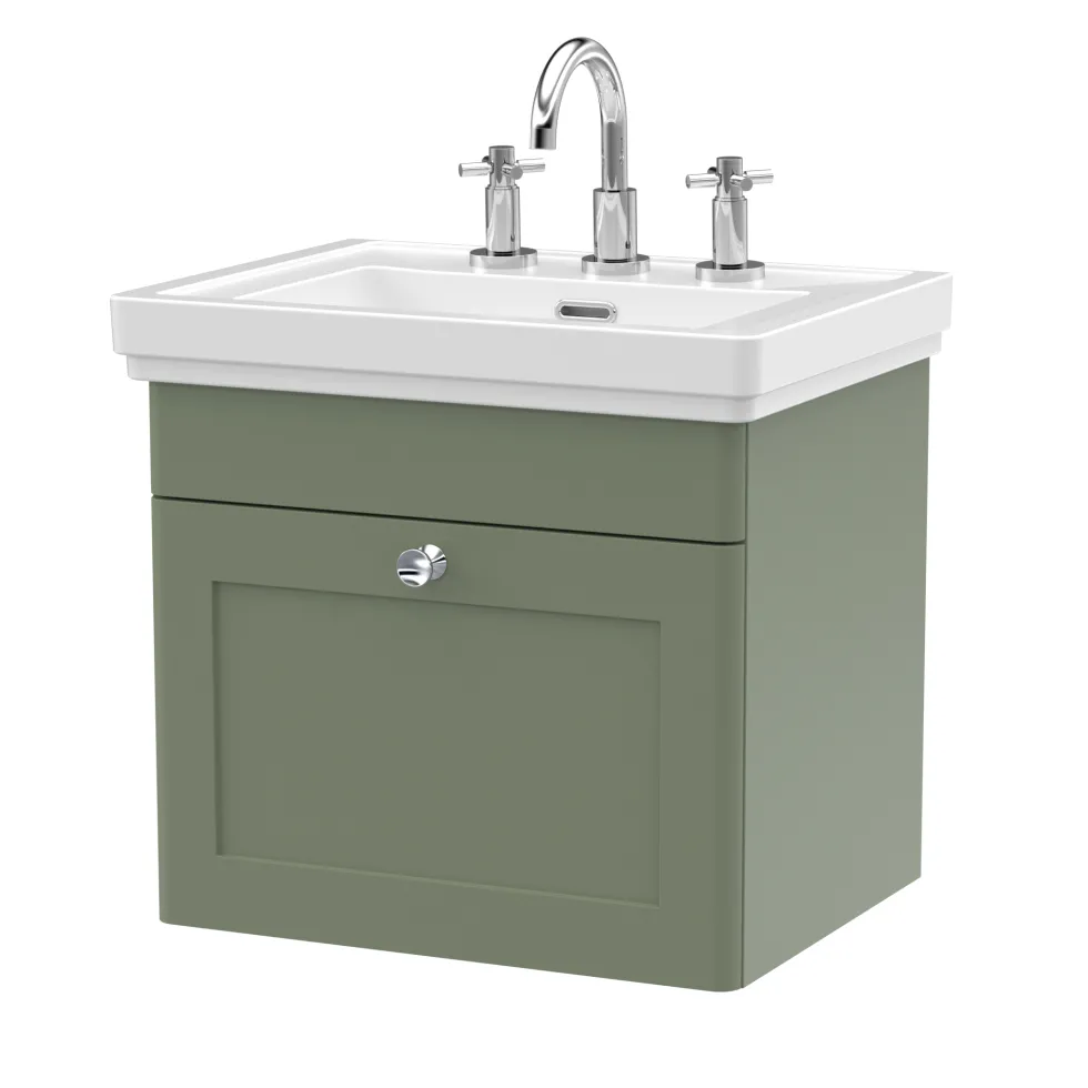 Butler & Rose Ophelia 500mm Wall Mounted 1 Drawer Vanity Unit & Basin