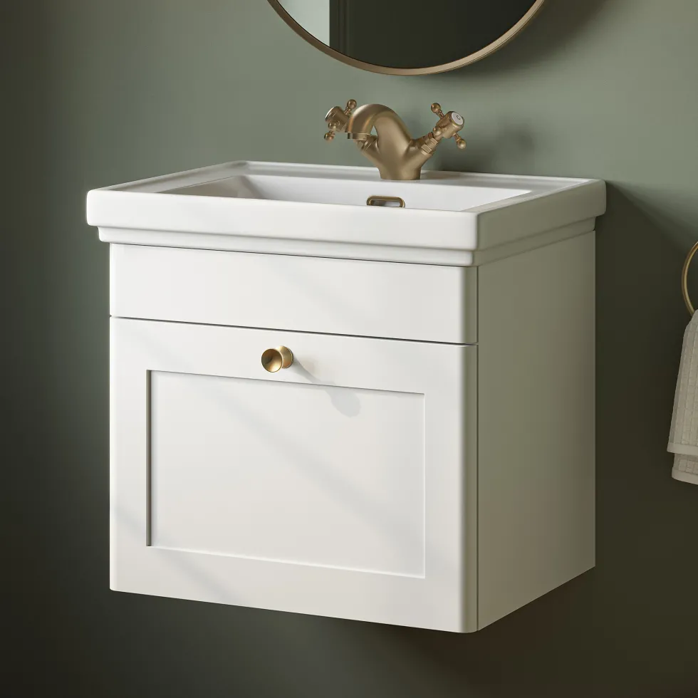 Butler & Rose Ophelia 500mm Wall Mounted 1 Drawer Vanity Unit & Basin