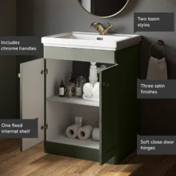 Butler & Rose Ophelia Traditional Toilet & 600mm Floorstanding Vanity Unit Bathroom Suite