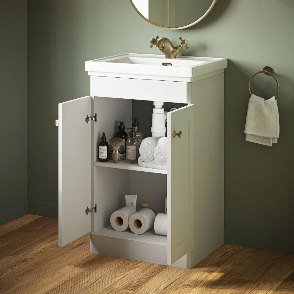 Butler & Rose Ophelia Traditional Toilet & 500mm Floorstanding Vanity Unit Bathroom Suite