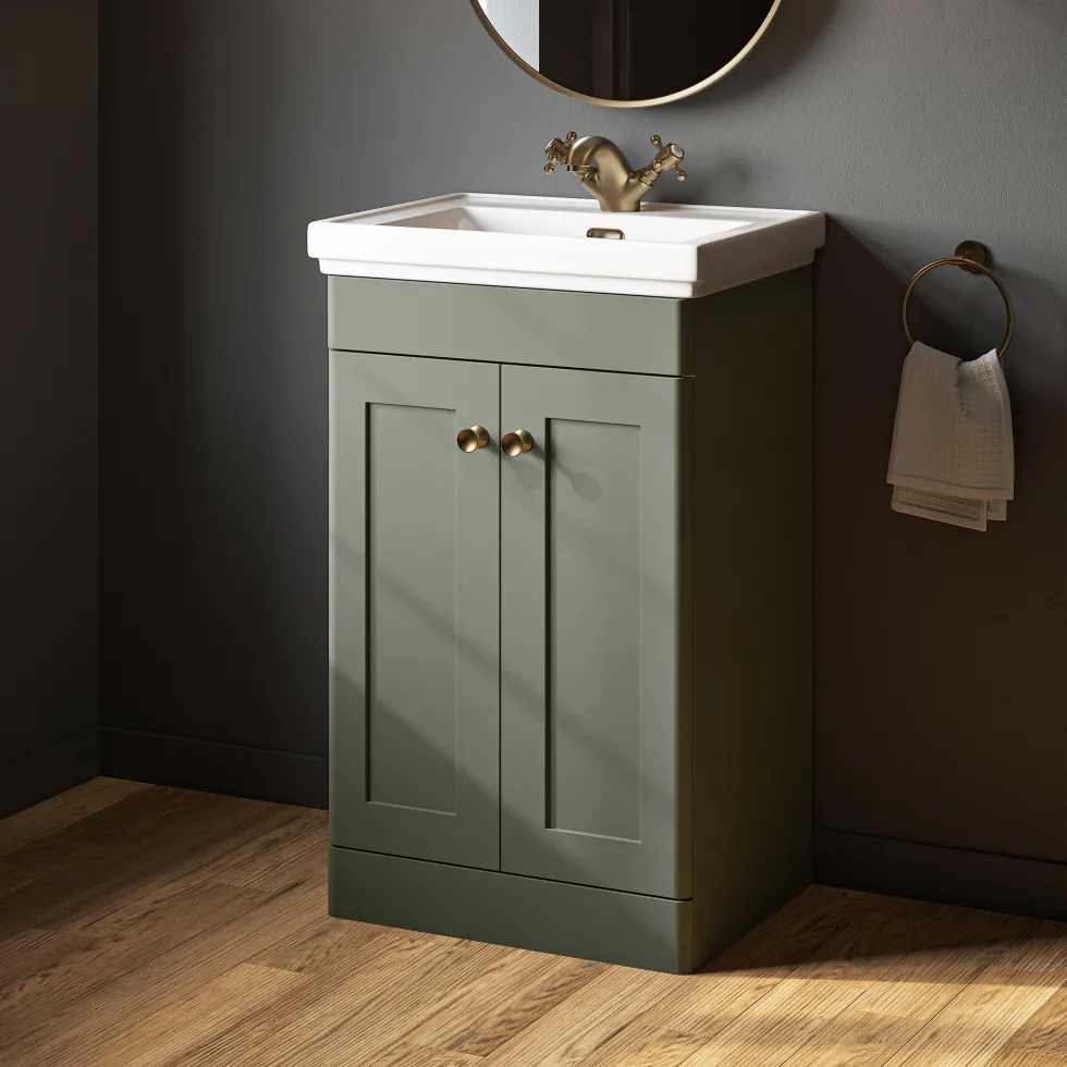 Butler & Rose Ophelia Traditional Toilet & 500mm Floorstanding Vanity Unit Bathroom Suite