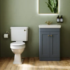 Butler & Rose Ophelia Traditional Toilet & 500mm Floorstanding Vanity Unit Bathroom Suite