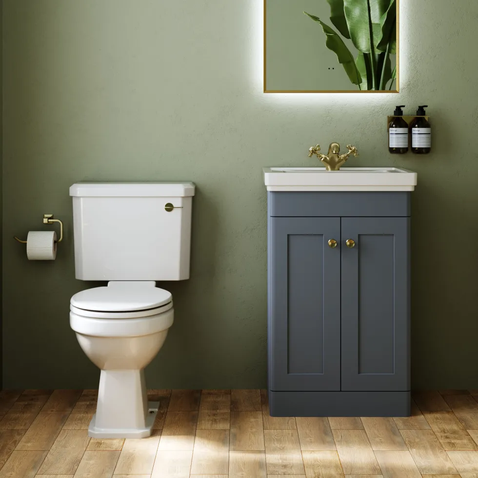 Butler & Rose Ophelia Traditional Toilet & 500mm Floorstanding Vanity Unit Bathroom Suite