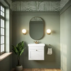 Butler & Rose Ophelia Traditional Toilet & 500mm Wall Hung Vanity Unit Bathroom Suite