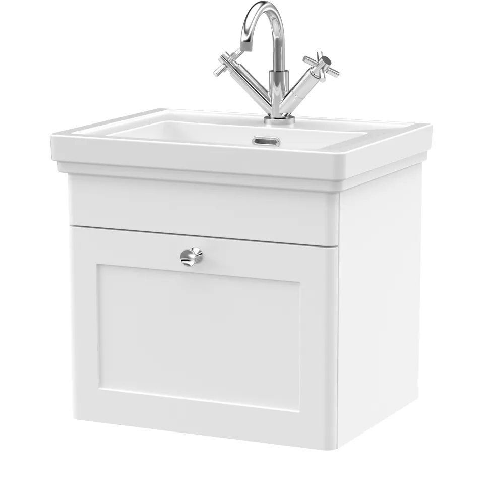 Butler & Rose Ophelia Traditional Toilet & 500mm Wall Hung Vanity Unit Bathroom Suite