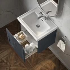 Butler & Rose Ophelia Traditional Toilet & 500mm Wall Hung Vanity Unit Bathroom Suite