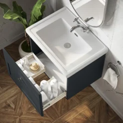 Butler & Rose Ophelia Traditional Toilet & 600mm Wall Hung Vanity Unit Bathroom Suite