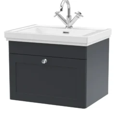 Butler & Rose Ophelia Traditional Toilet & 600mm Wall Hung Vanity Unit Bathroom Suite