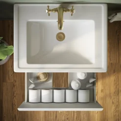 Butler & Rose Ophelia Traditional Toilet & 600mm Wall Hung Vanity Unit Bathroom Suite