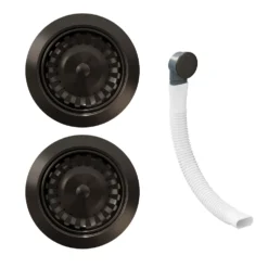 Butler & Rose Premium 90mm 1.5 & 2 Bowl Kitchen Sink Strainer Wastes with Round Overflow